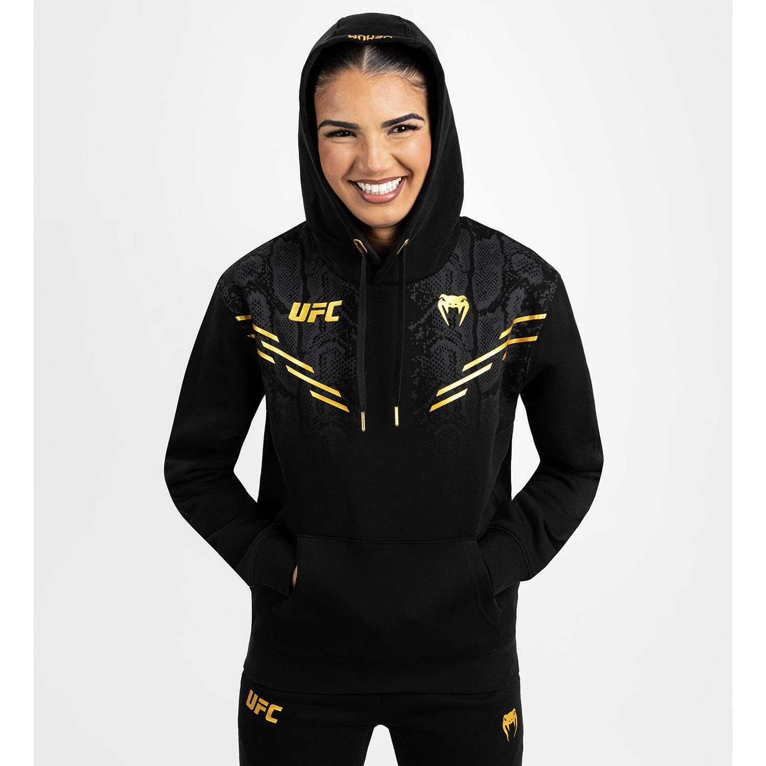 VENUM Hoody, Women, UFC Replica Champion, Adrenaline, black-gold, XS