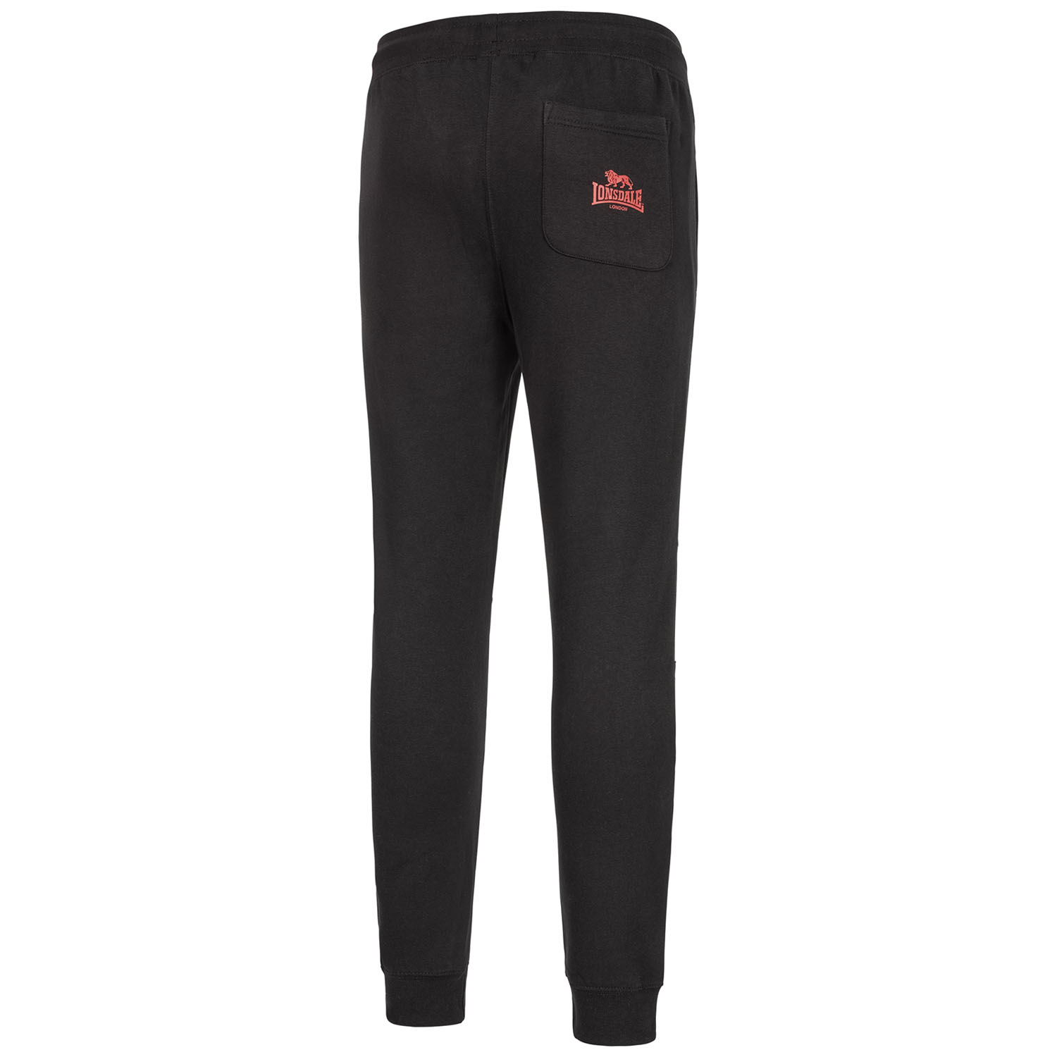 Lonsdale Jogging Pants, Wellingham, black-darkred, M