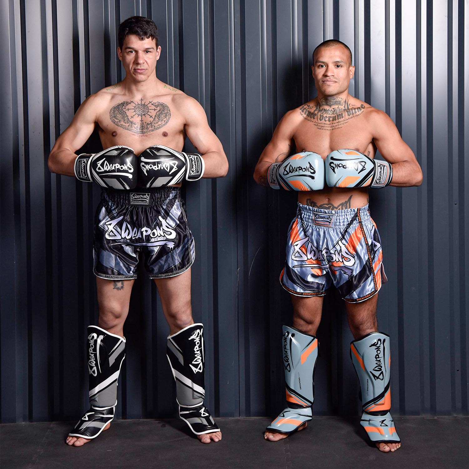 8 WEAPONS Boxing Gloves, Shift, ice-grey-orange, 16 Oz