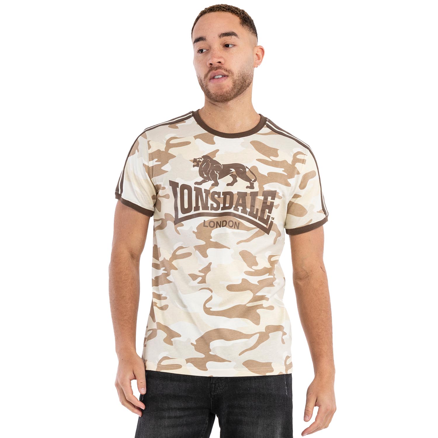 Lonsdale T-Shirt, Cregneash, camo-desert, S