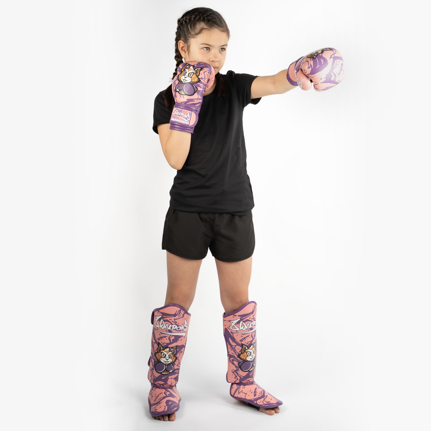 8 WEAPONS Shin Guards, Kids, Jenny, pink, S/M