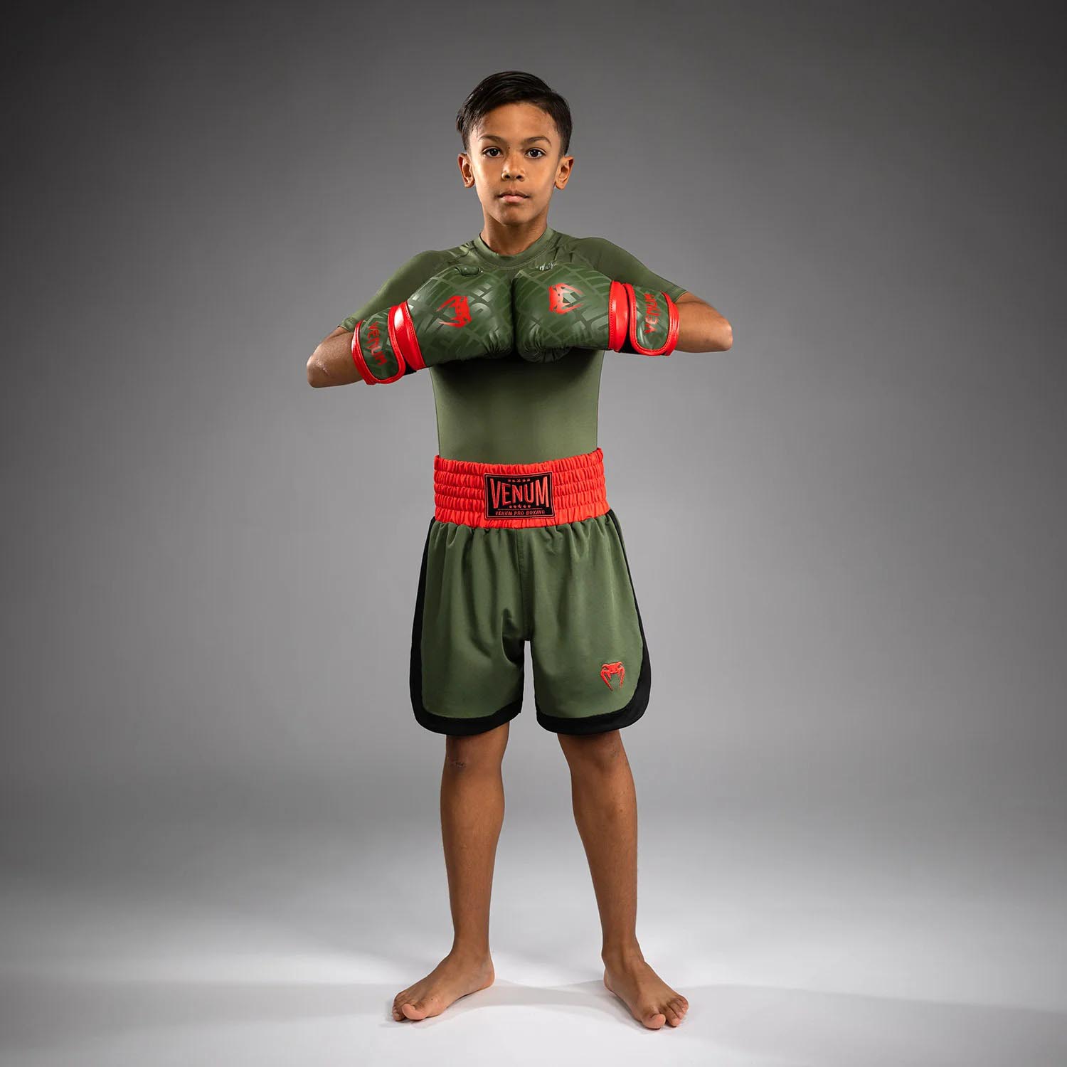 VENUM Boxhose, Kids, Classic, khaki-orange, 14 J