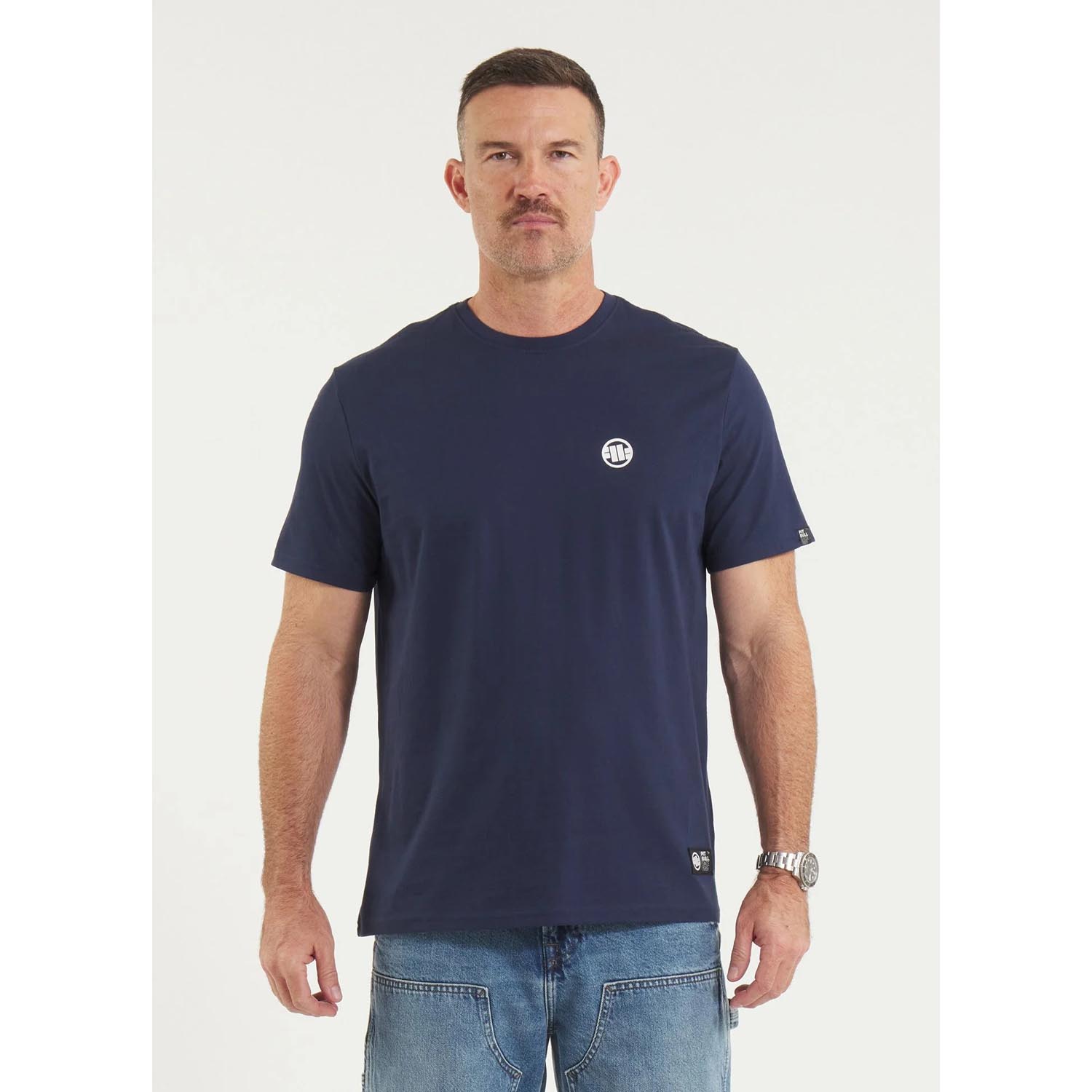 Pit Bull West Coast T-Shirt, Small Logo, navy, XXXL