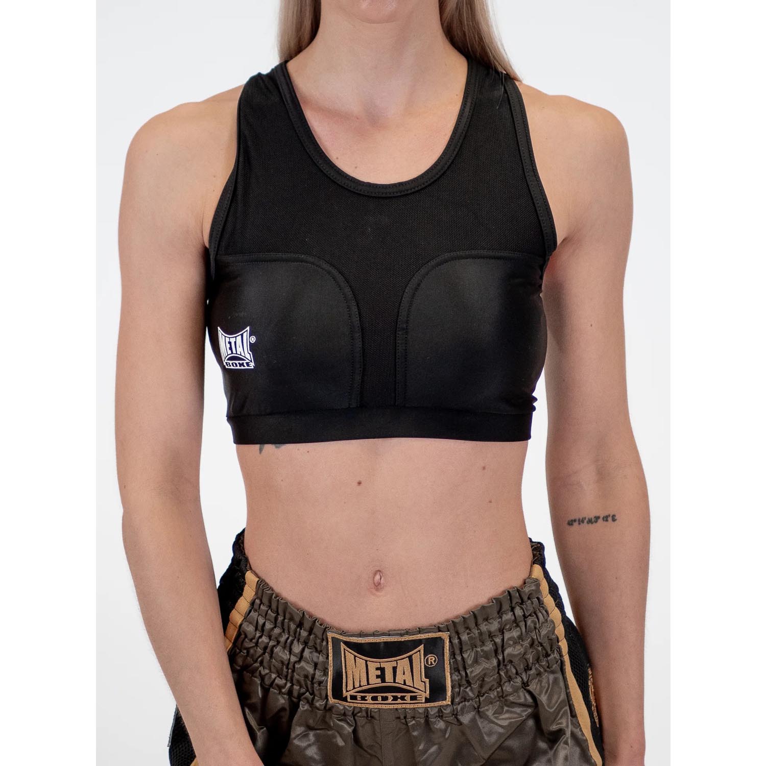 Metal Boxe Chest Protector, black, L