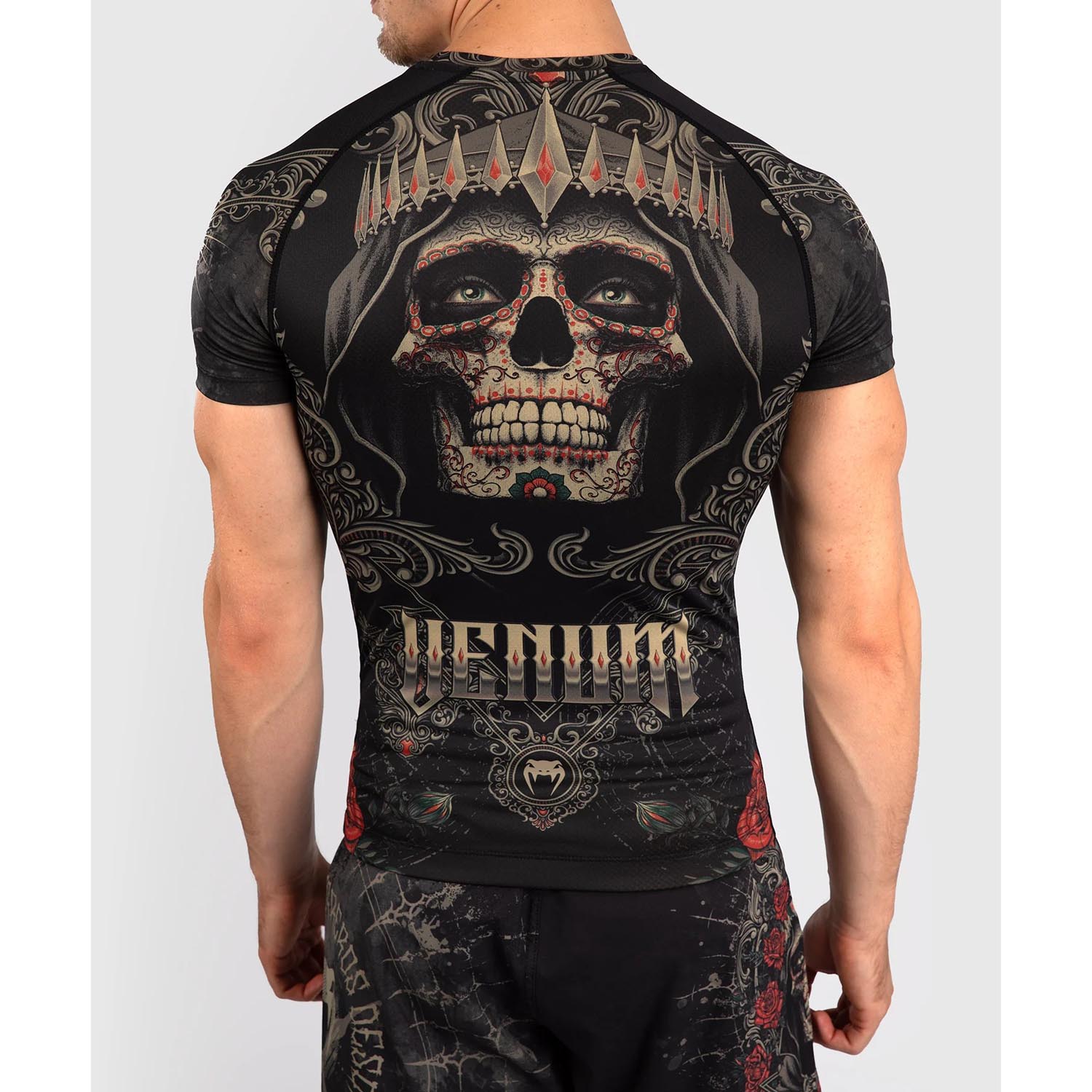 VENUM Rashguard, S/S, Santa Muerte 5.0, black-gold, XL