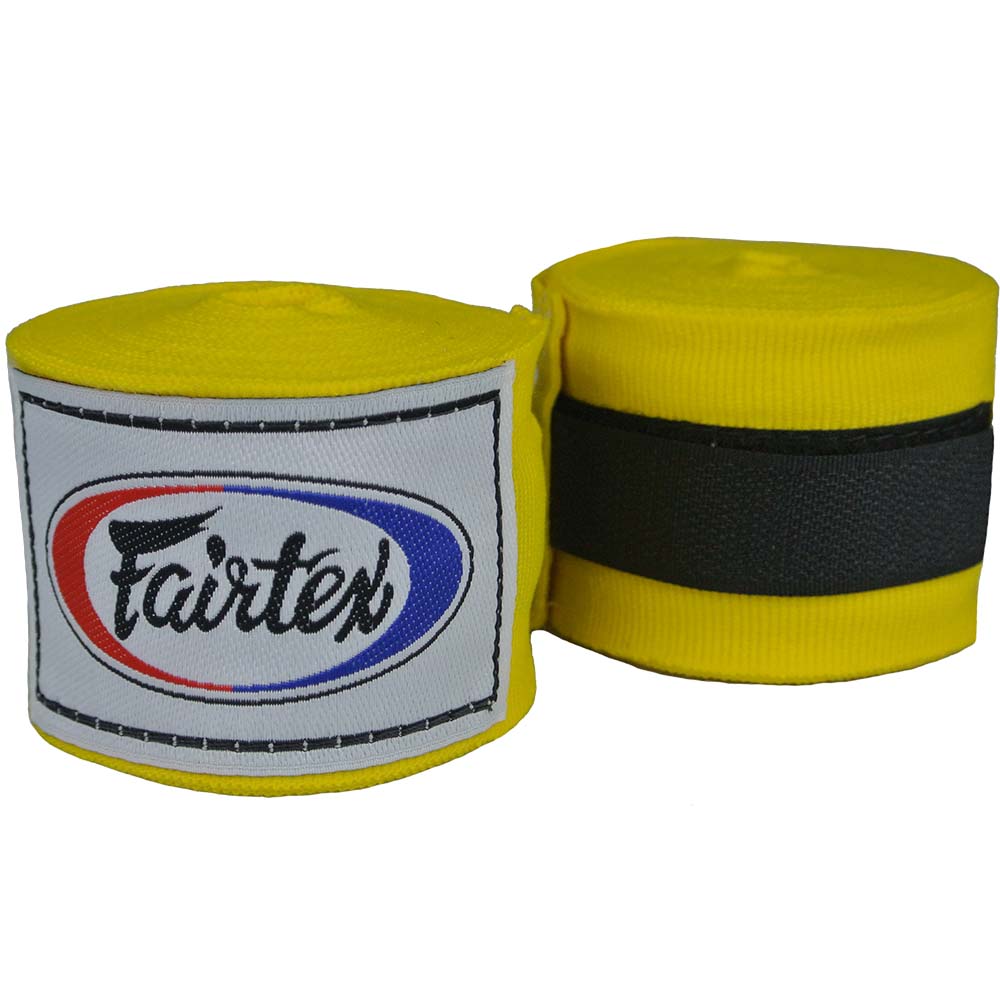 Fairtex Hand Wraps, semi-elastic, 4.5 m, yellow