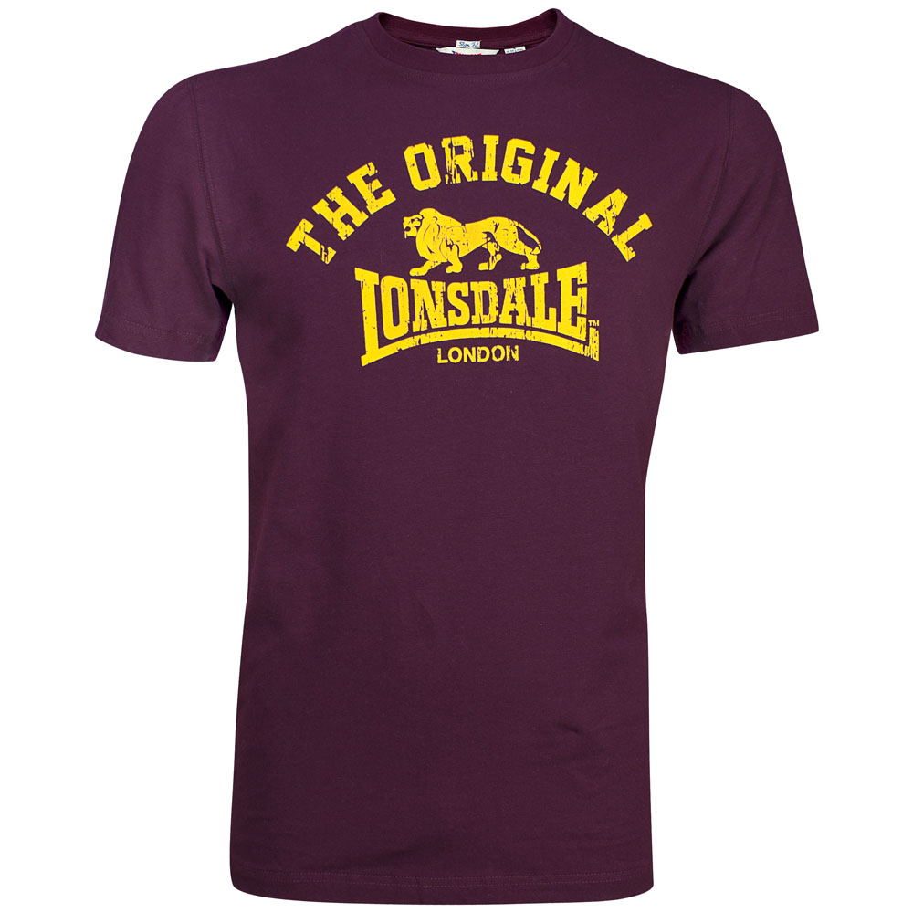Lonsdale T-Shirt, Original, weinrot, XXXL