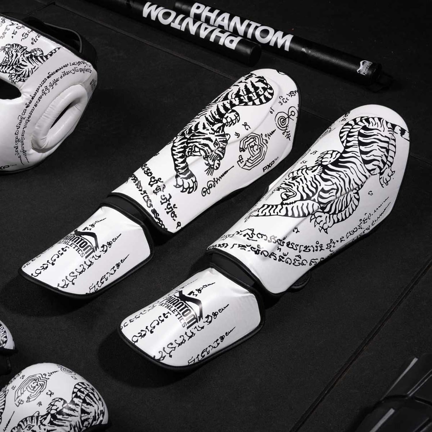 Phantom Athletics Shin Guard, Muay Thai, white, L/XL