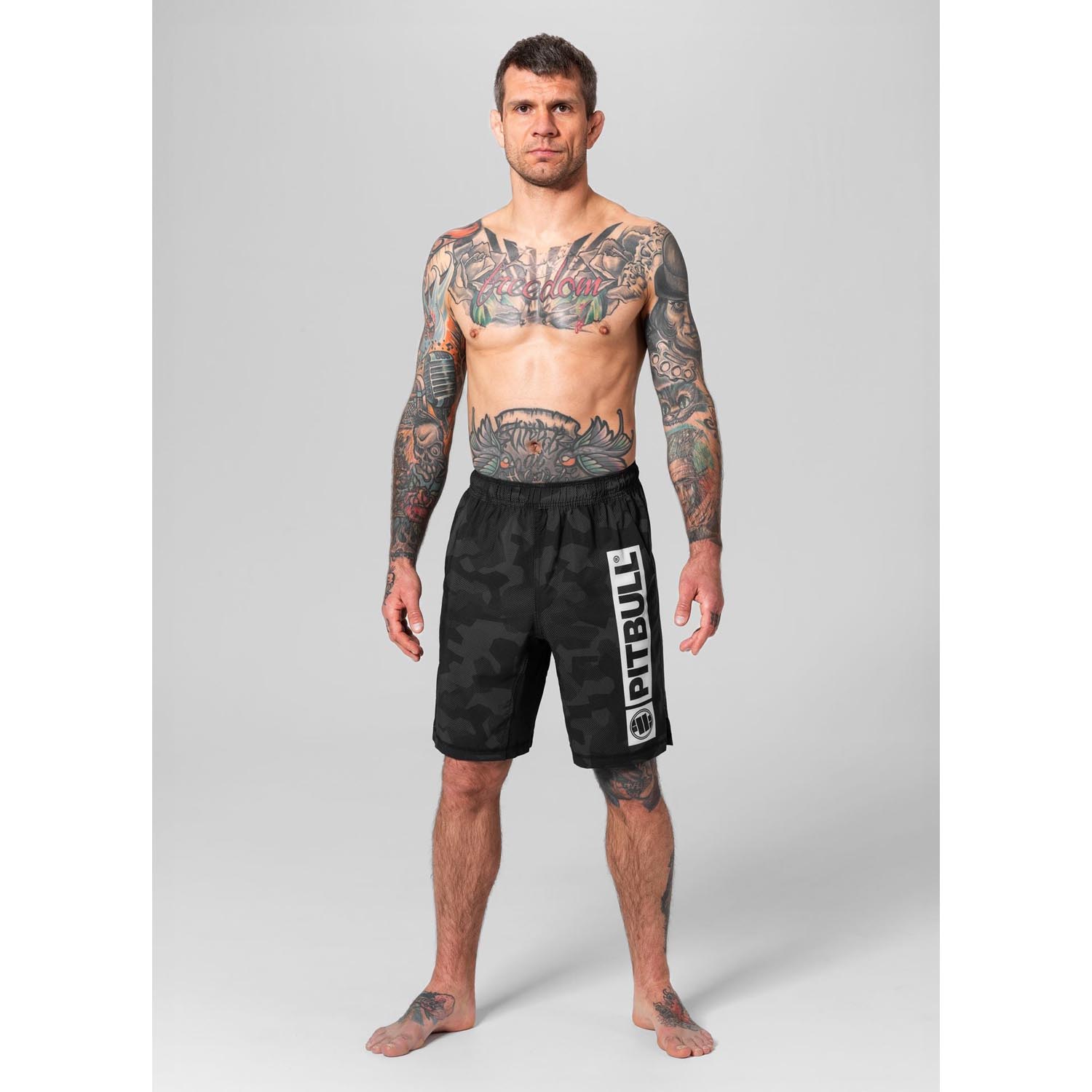 Pit Bull West Coast Performance Shorts, Hilltop, schwarz, XL