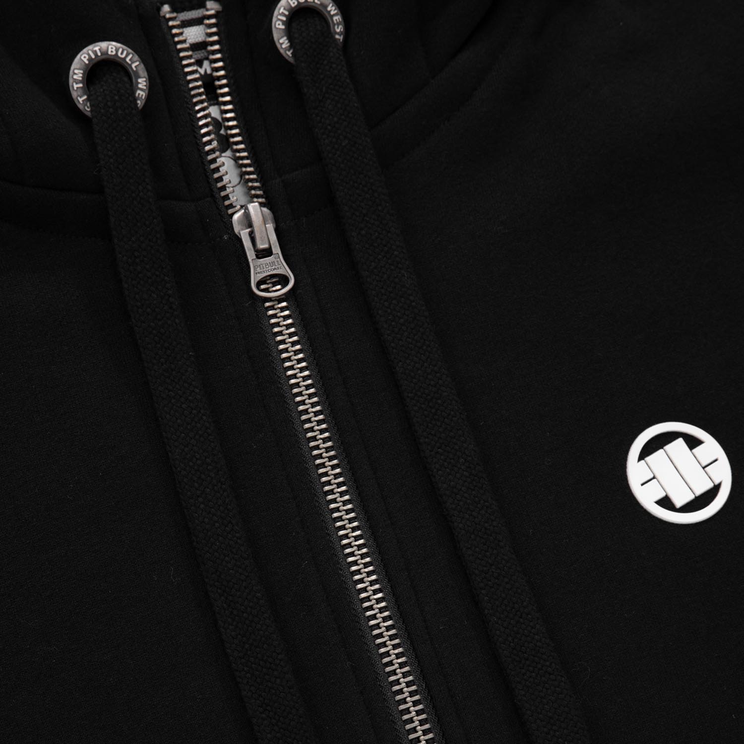 Pit Bull West Coast Zip Hoody, Small Logo, schwarz, S