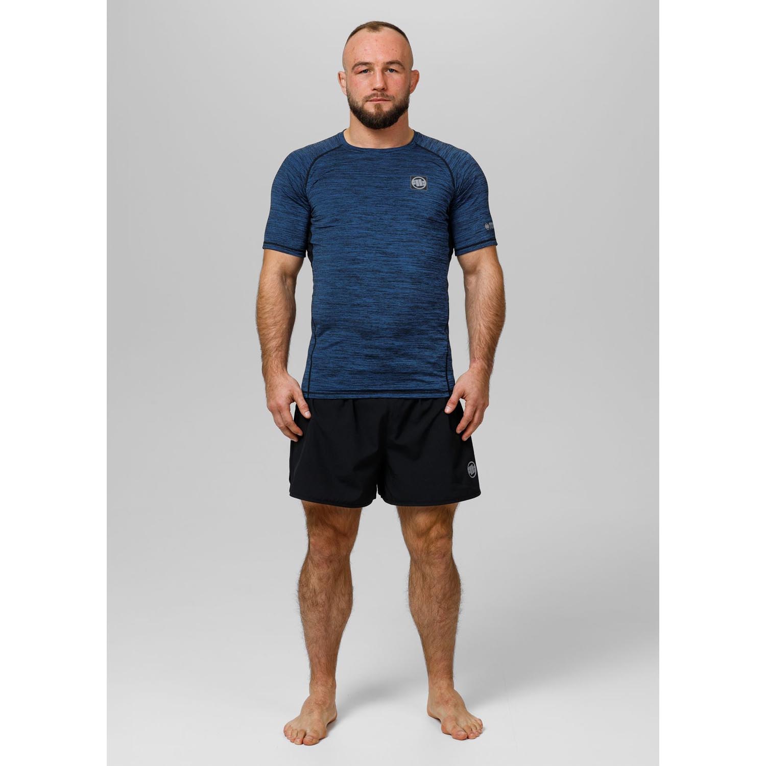 Pit Bull West Coast Rashguard, S/S, Performance Pro Plus, New Logo, dark blue, XXL