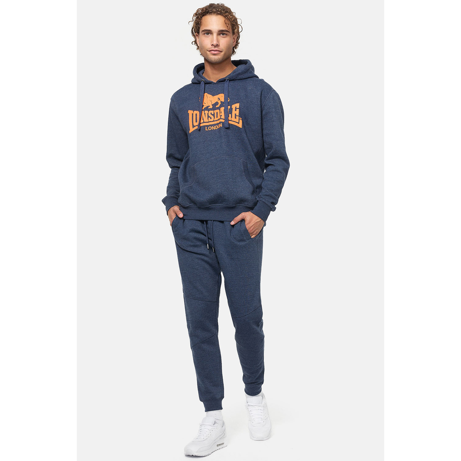 Lonsdale Hoody, Gledfield, navy-orange, XL