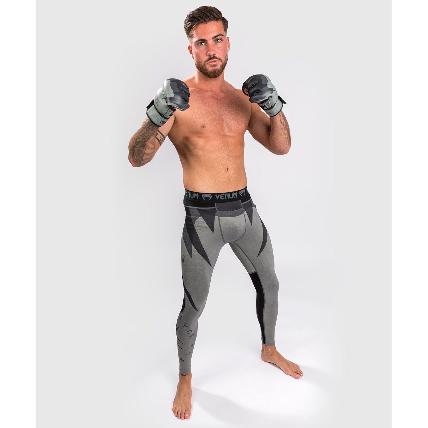 VENUM Compression Pants, Stone, grau, S