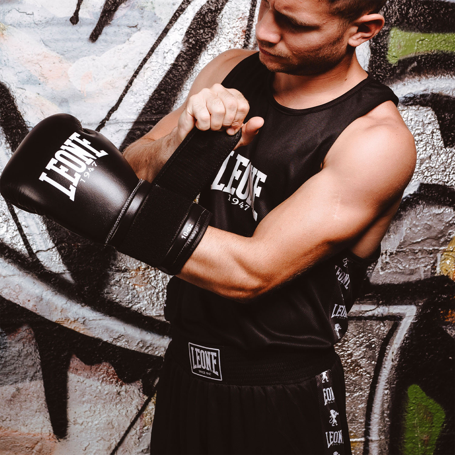 LEONE Boxing Top, Singlet, Ambassador, AB218, schwarz, S