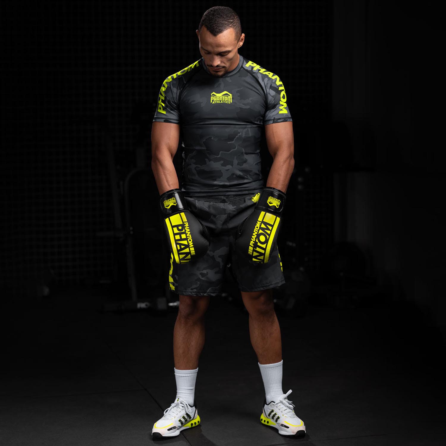 Phantom Athletics Rashguard, S/S, Evo, black-neon, XL
