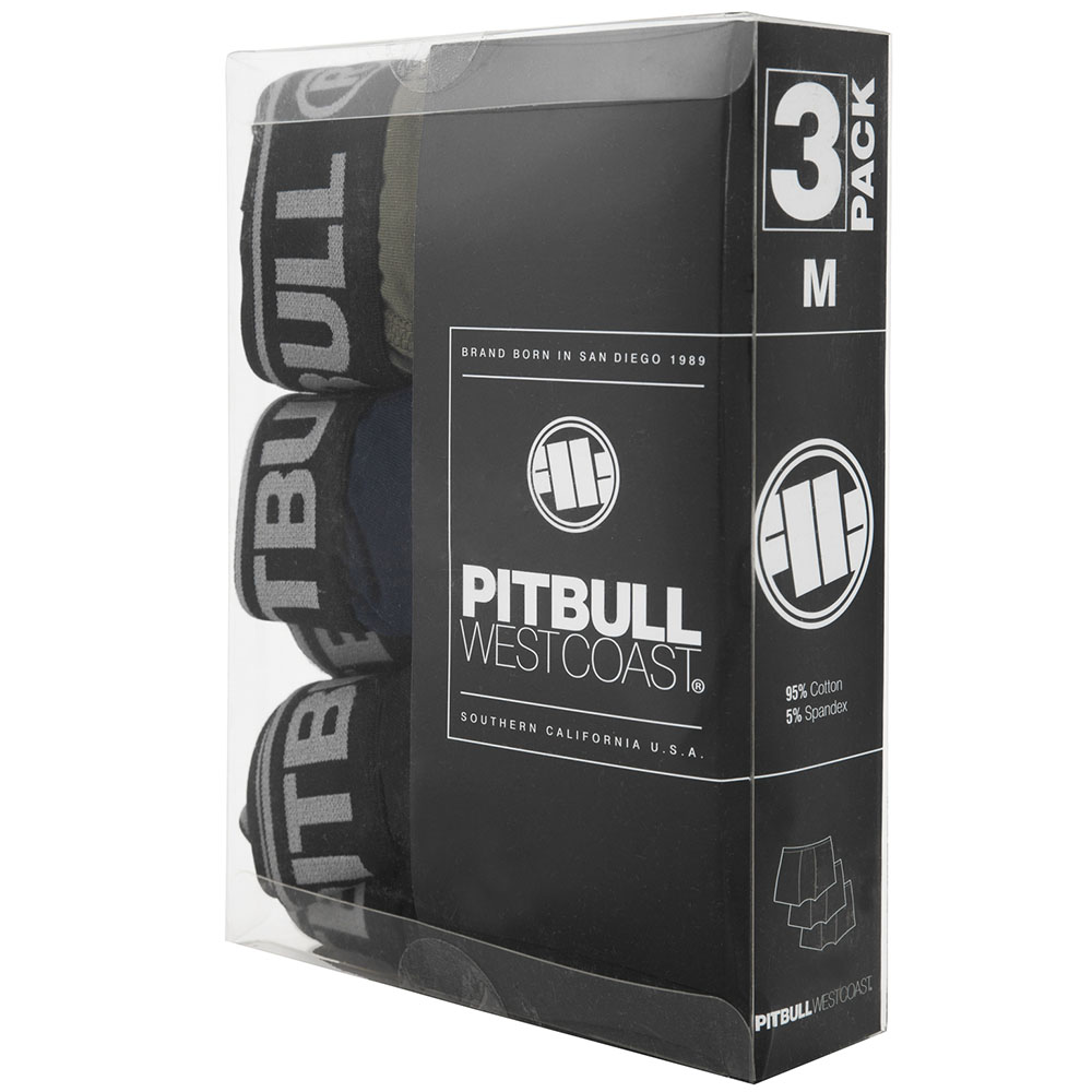 Pit Bull West Coast Boxer, 3er Pack, olive-navy-schw, S