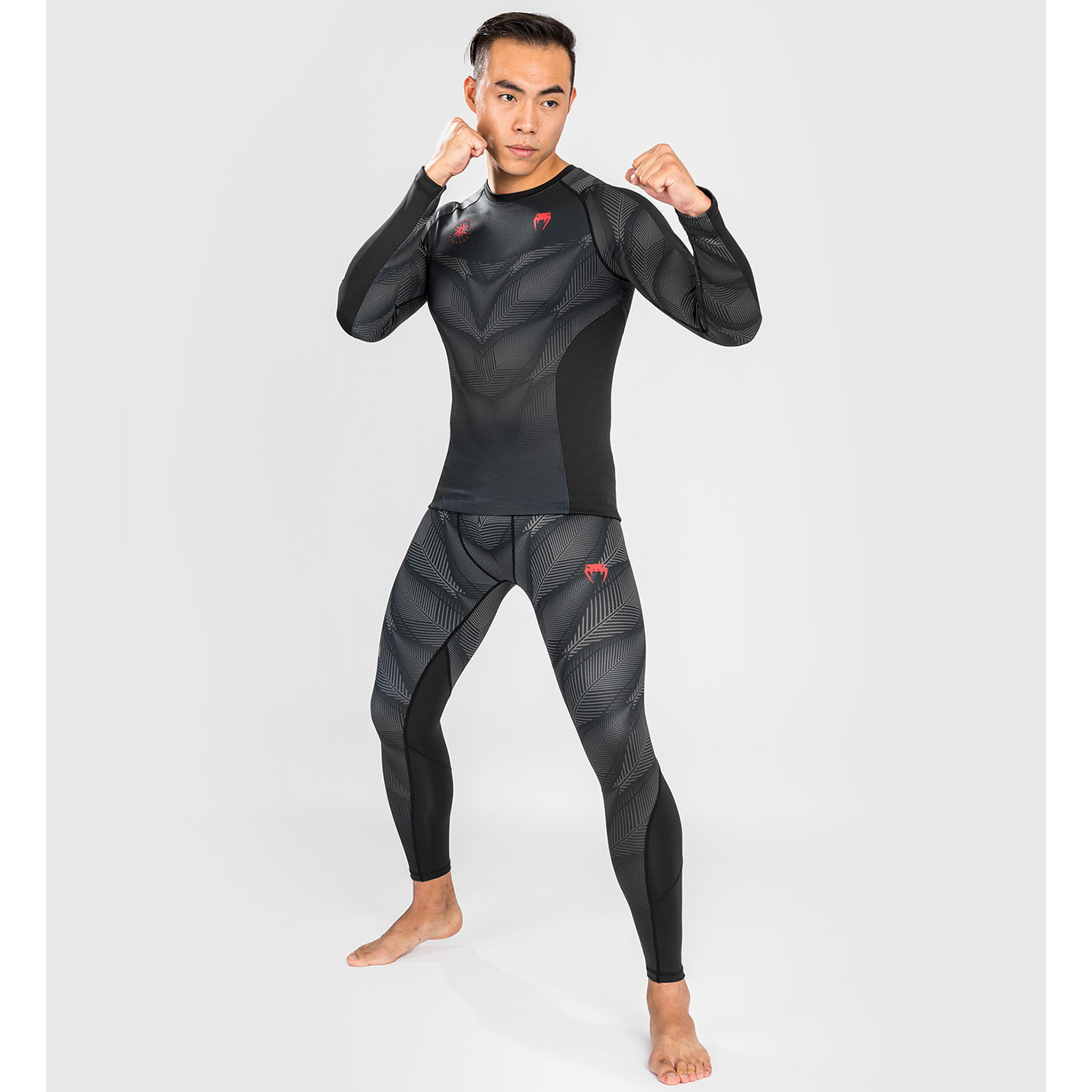 VENUM Rashguard, L/S, Phantom, black-red, XL