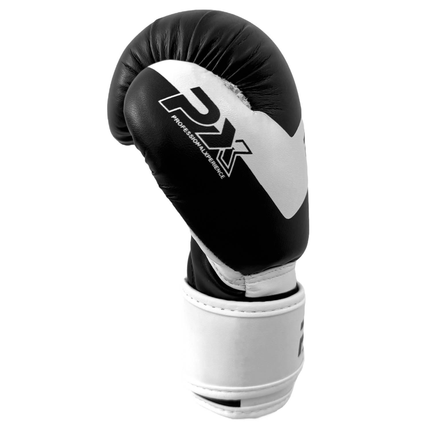 PX Boxing Gloves, Kinder, black-white, 6 Oz