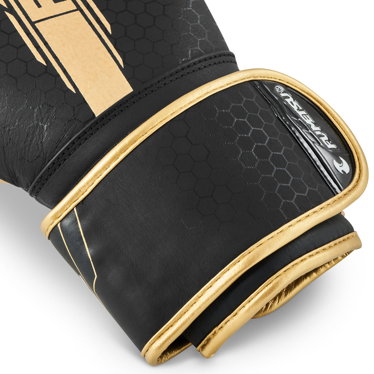Fumetsu Boxing Gloves, Alpha Pro, black-gold, 14 Oz