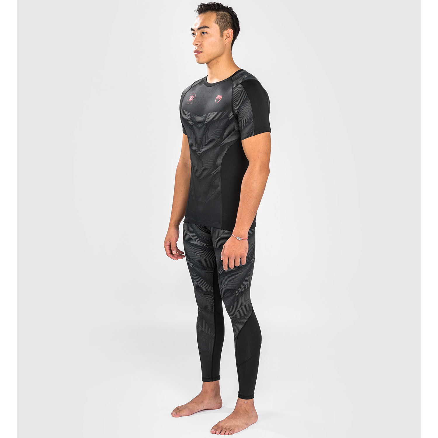 VENUM Rashguard, S/S, Phantom, black-red, XXL