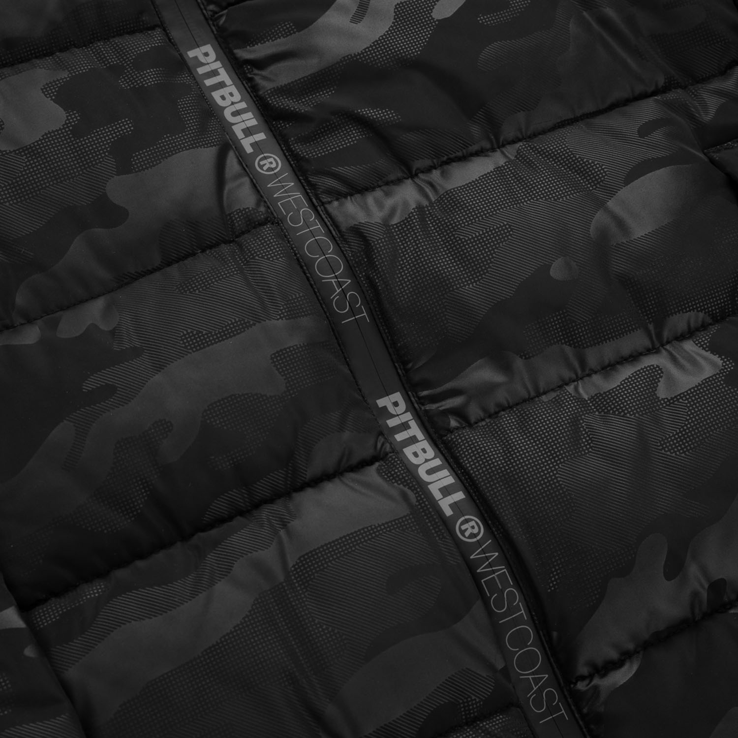 Pit Bull West Coast Jacket, Padded Hooded Airway 5, black-camo, XL