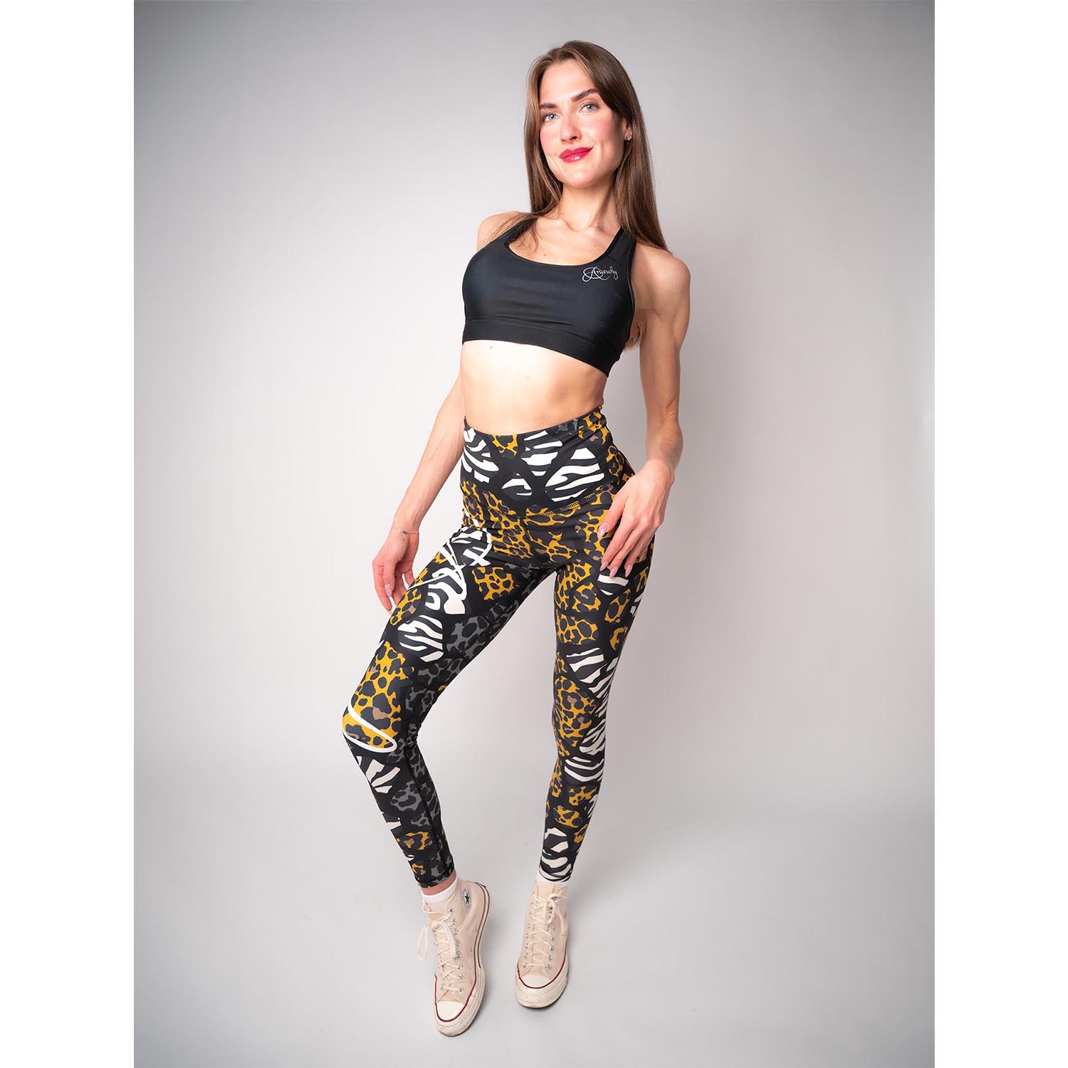 Anarchy Apparel Compression Leggings, Safari Patch, S