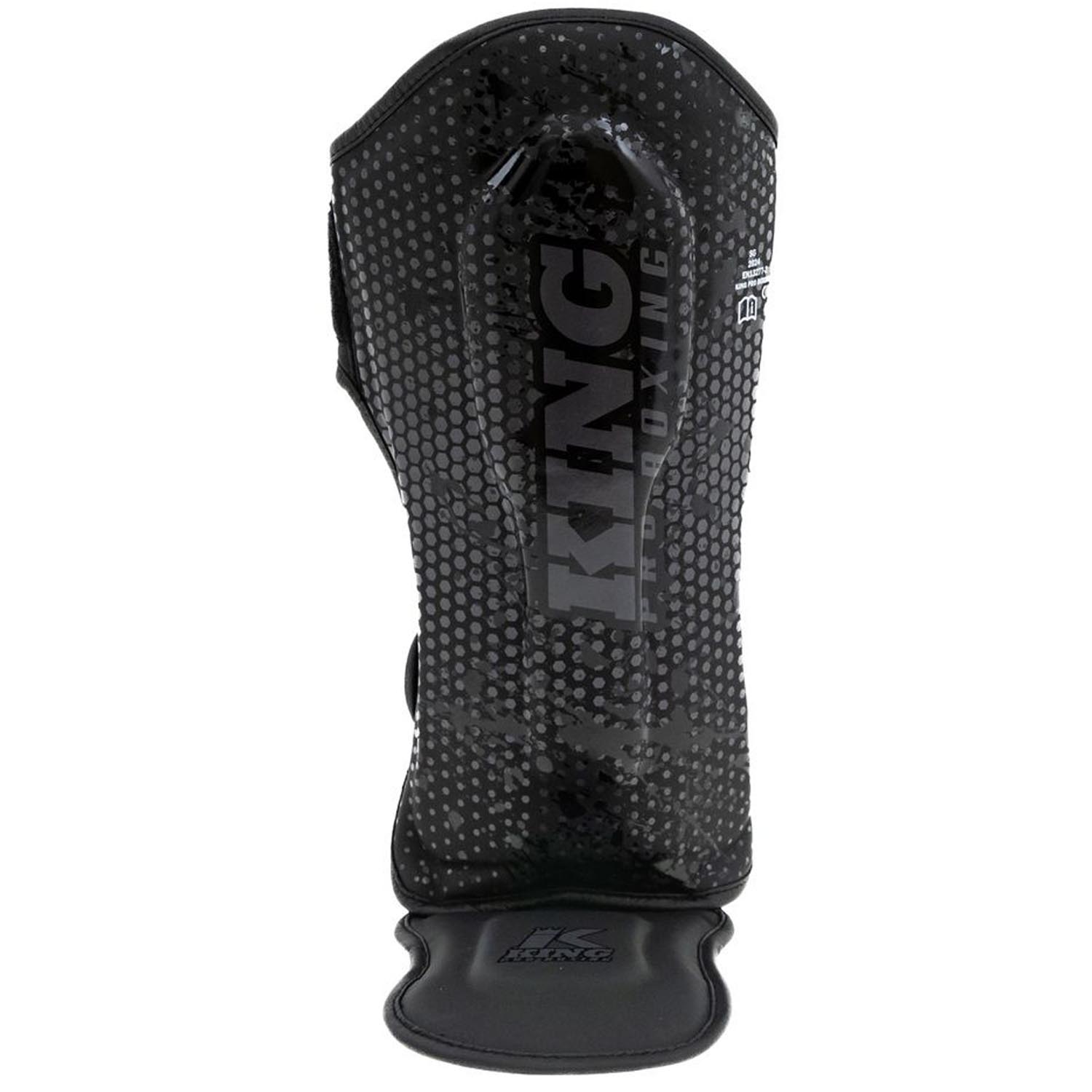 King PRO BOXING Shin Guard, Hexagon 1, black black, M