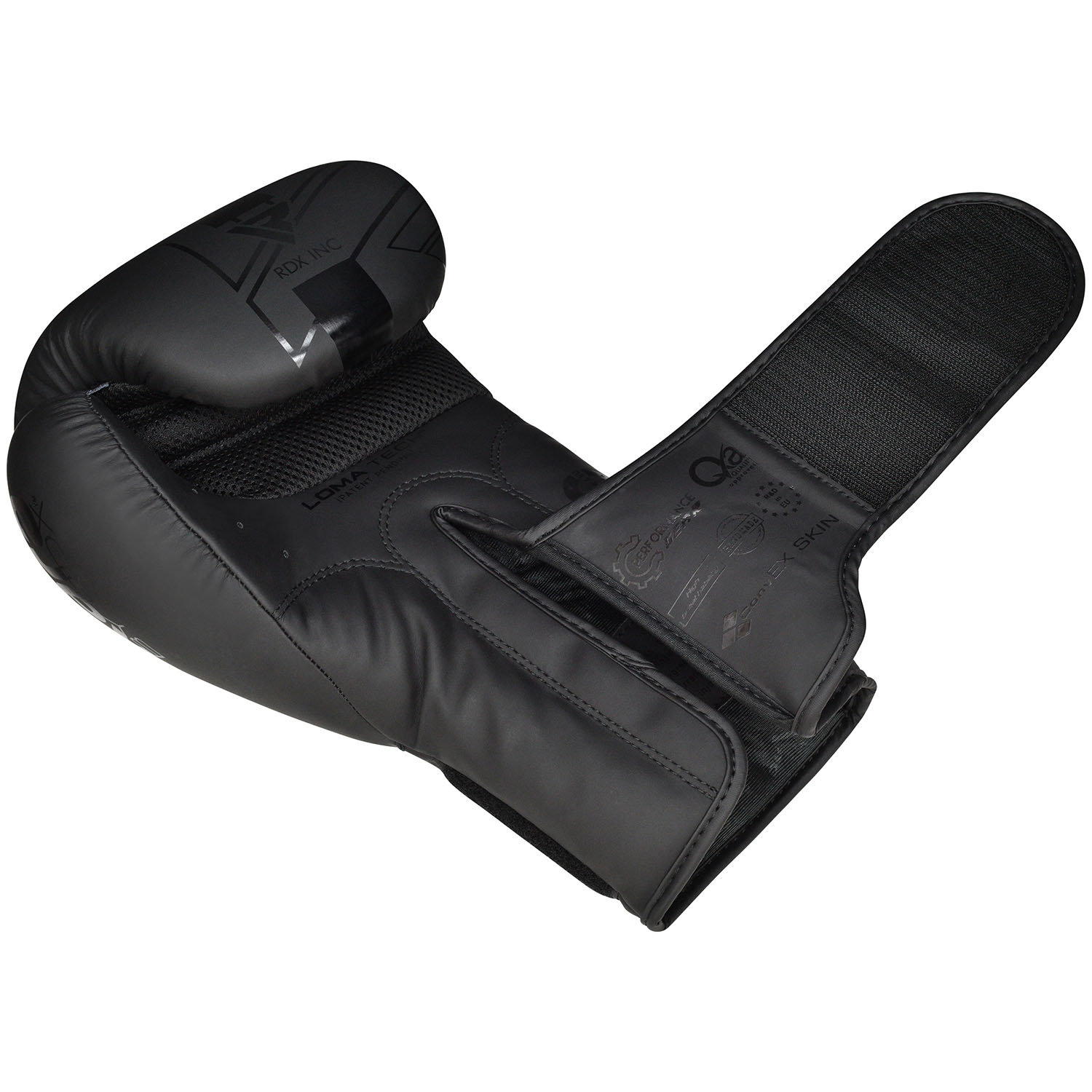 RDX Boxhandschuhe, Kara Series F6, schwarz-matt, 16 Oz
