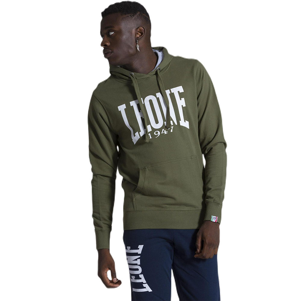 LEONE Hoody, Big Logo, green, M