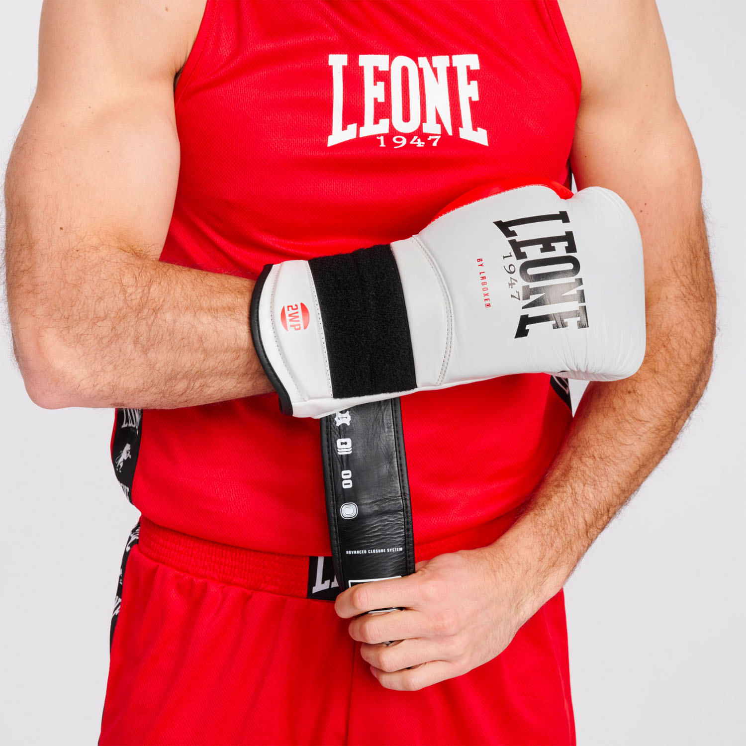 LEONE Boxing Top, Singlet, Ambassador, AB218, rot, S