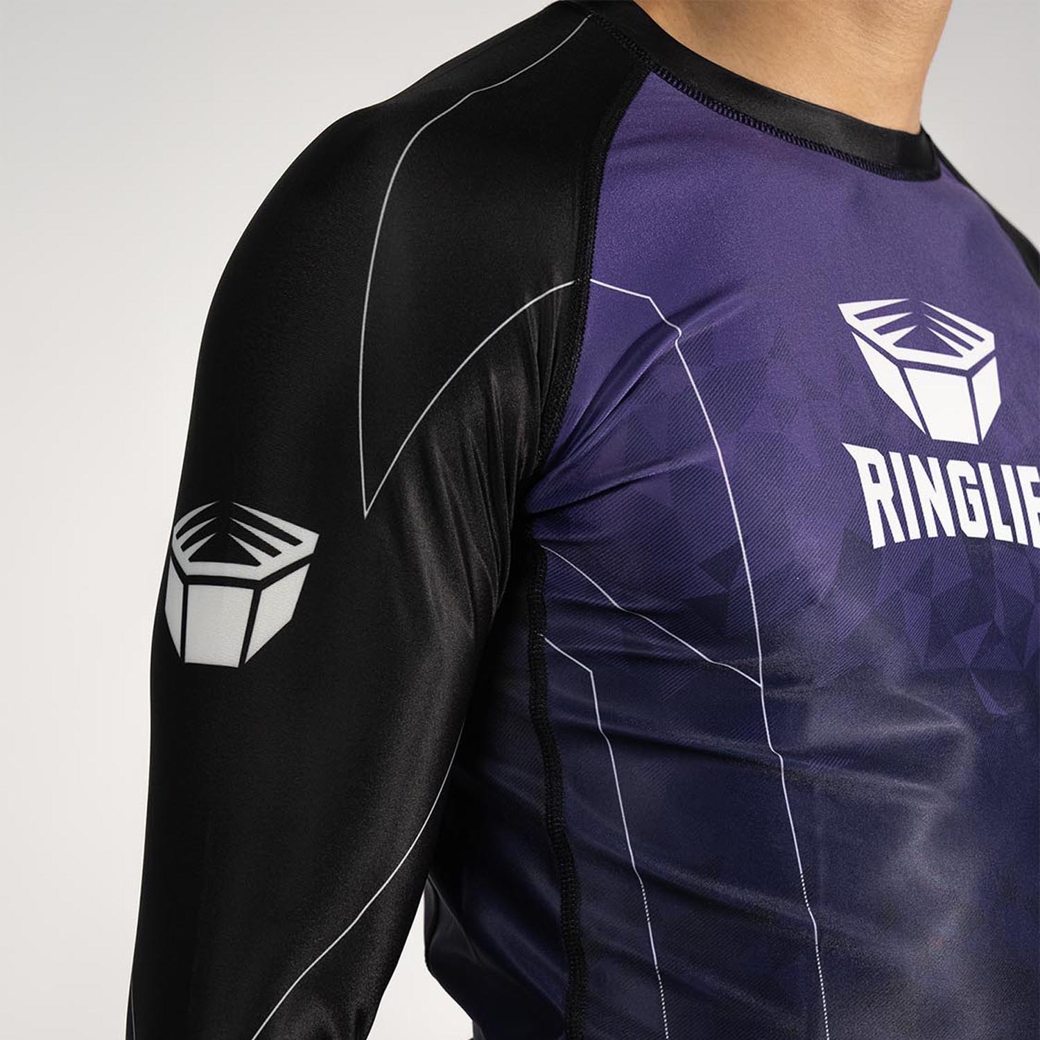 RINGLIFE Rashguard, L/S - Transition schwarz-lila XL