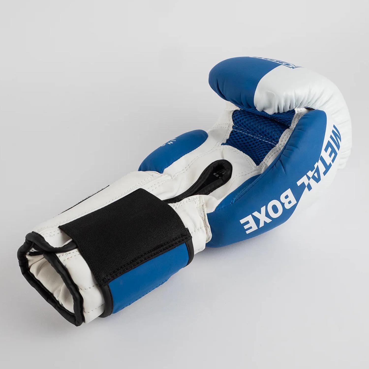 Metal Boxe Boxing Gloves, Savate, blue-white, 16 Oz