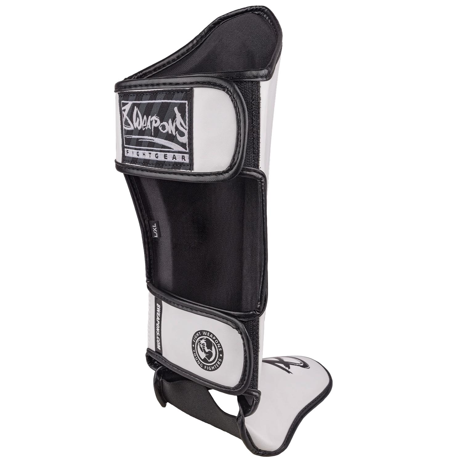 8 WEAPONS Shin Guards, Kids, Unlimited 2.0, white-black, L/XL