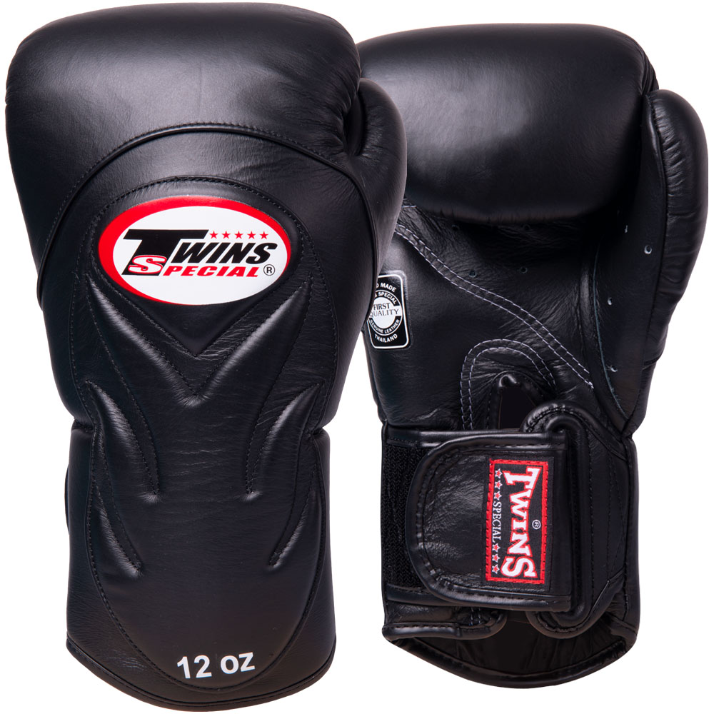 TWINS Special Boxing Gloves, Premium, BGVL-6, black, 10 Oz