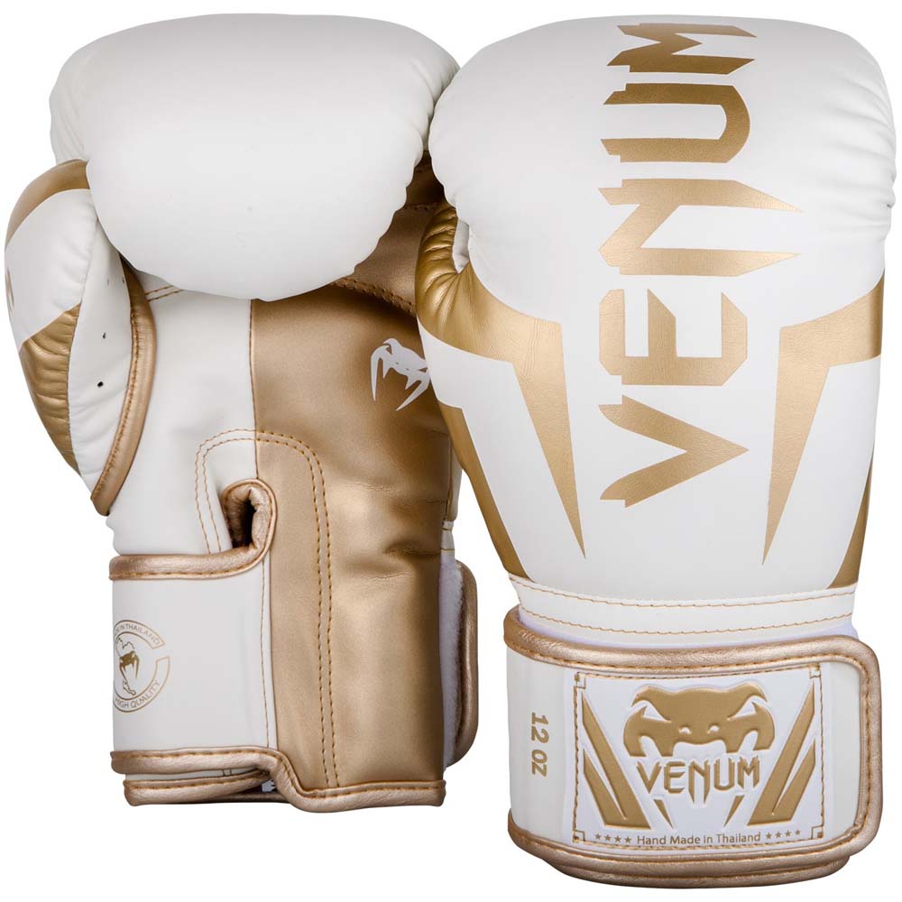 VENUM Boxhandschuhe, Elite, weiß-gold, 12 Oz