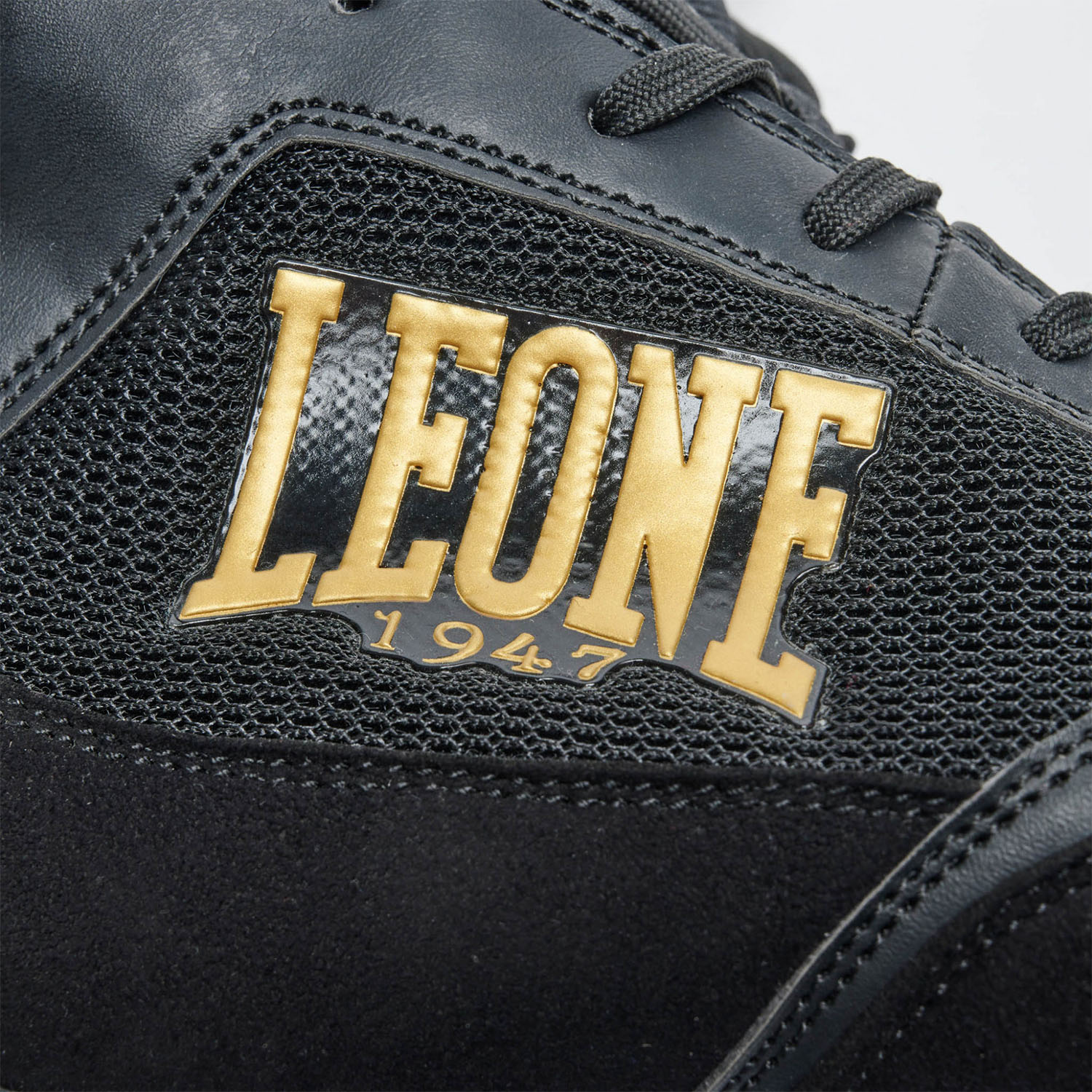 LEONE Boxschuhe, Premium, schwarz-gold, 41