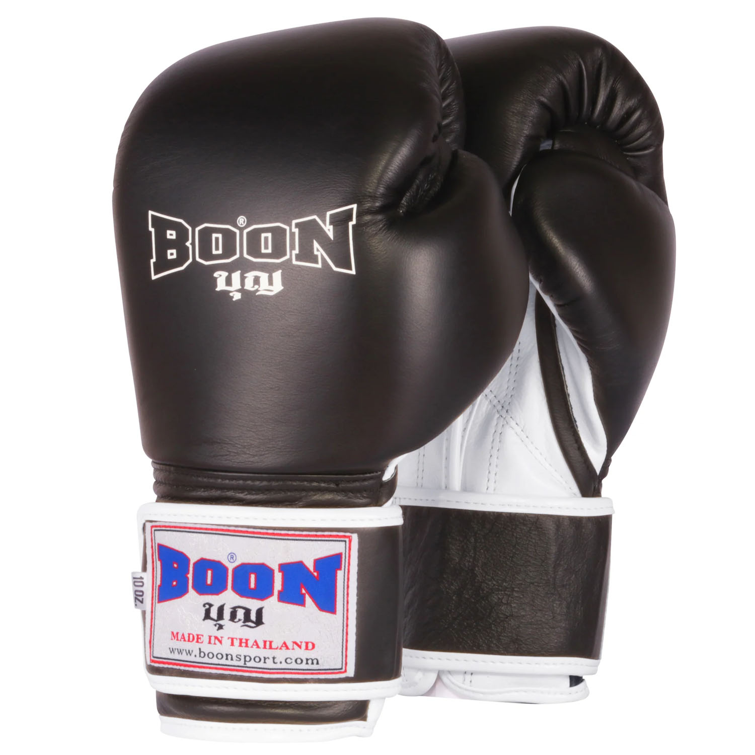 BOON Boxhandschuhe, BGVBK, Classic Velcro, schwarz-weiß, 10 Oz