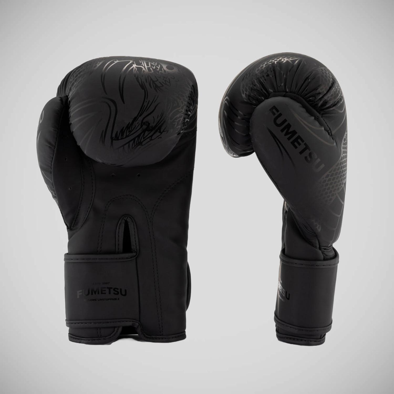 Fumetsu Boxing Gloves, Anaconda, black-black, 14 Oz
