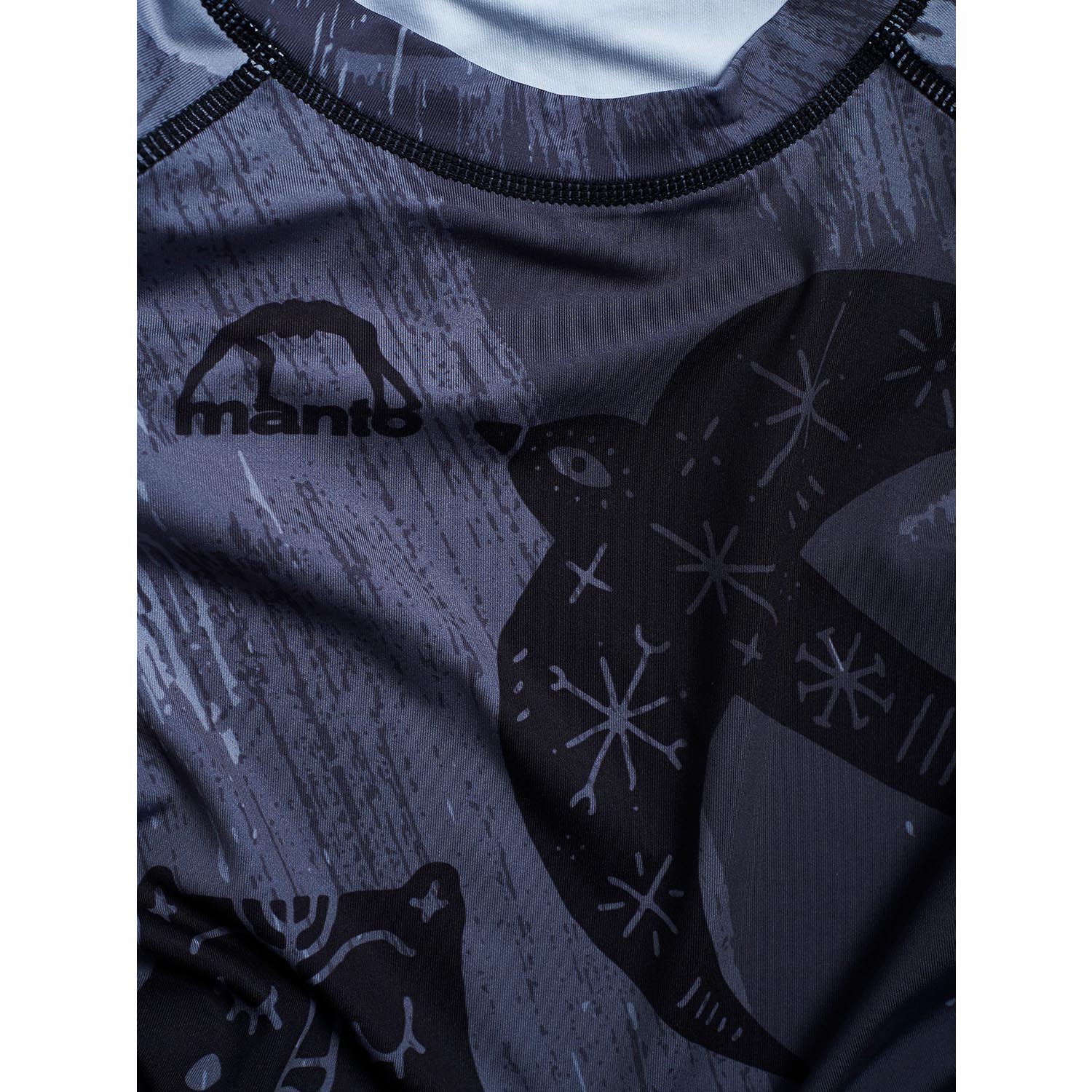 MANTO Rashguard, S/S, Livings, grey, XL