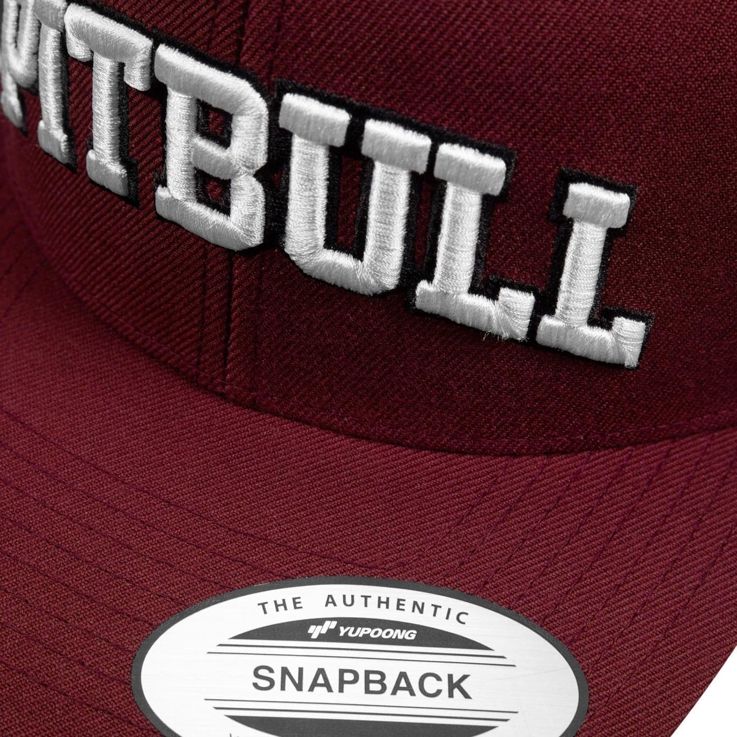 Pit Bull West Coast Snapback Cap, Pitbull YP Premium, weinrot