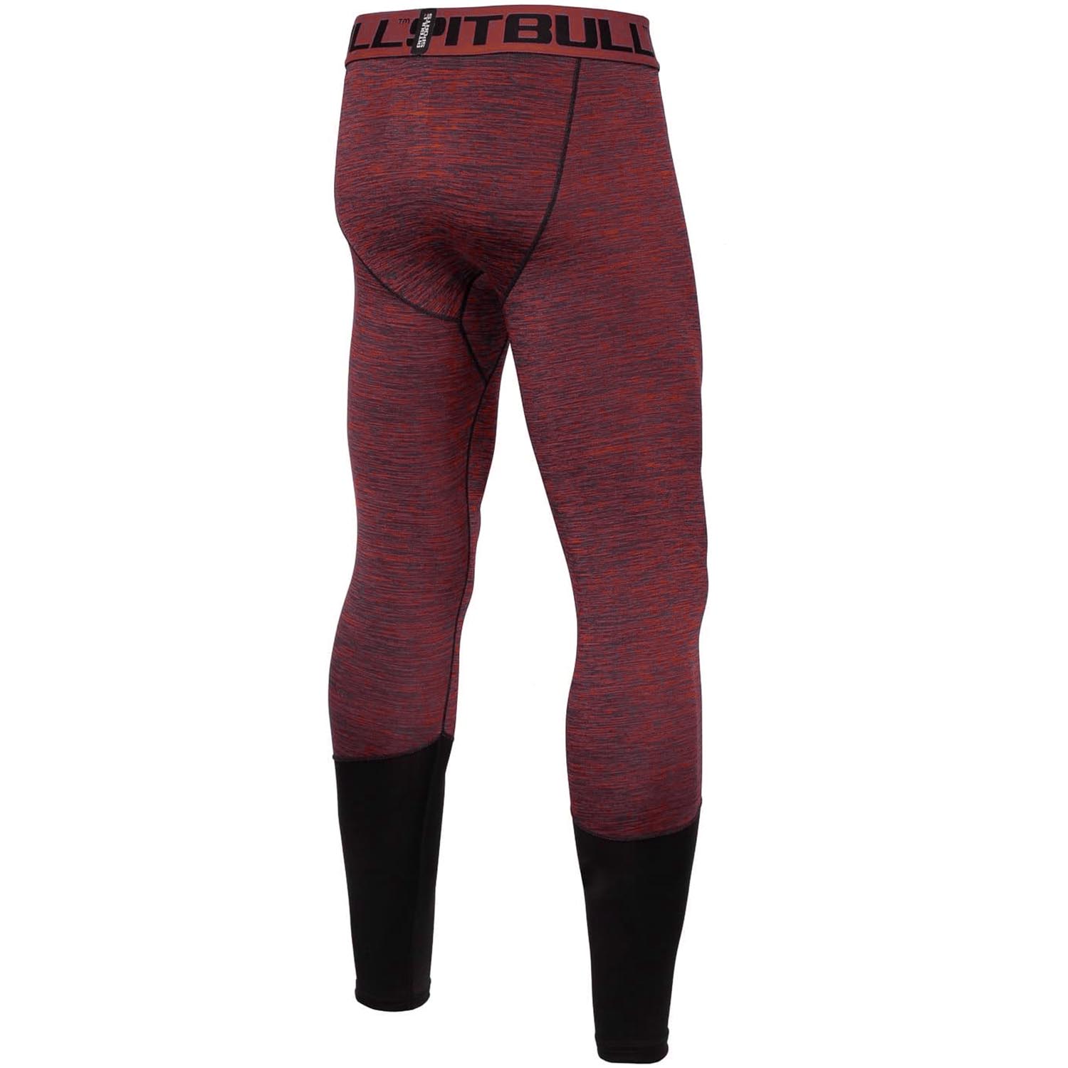 Pit Bull West Coast Compression Pants, Performance, Small Logo, dark red, S