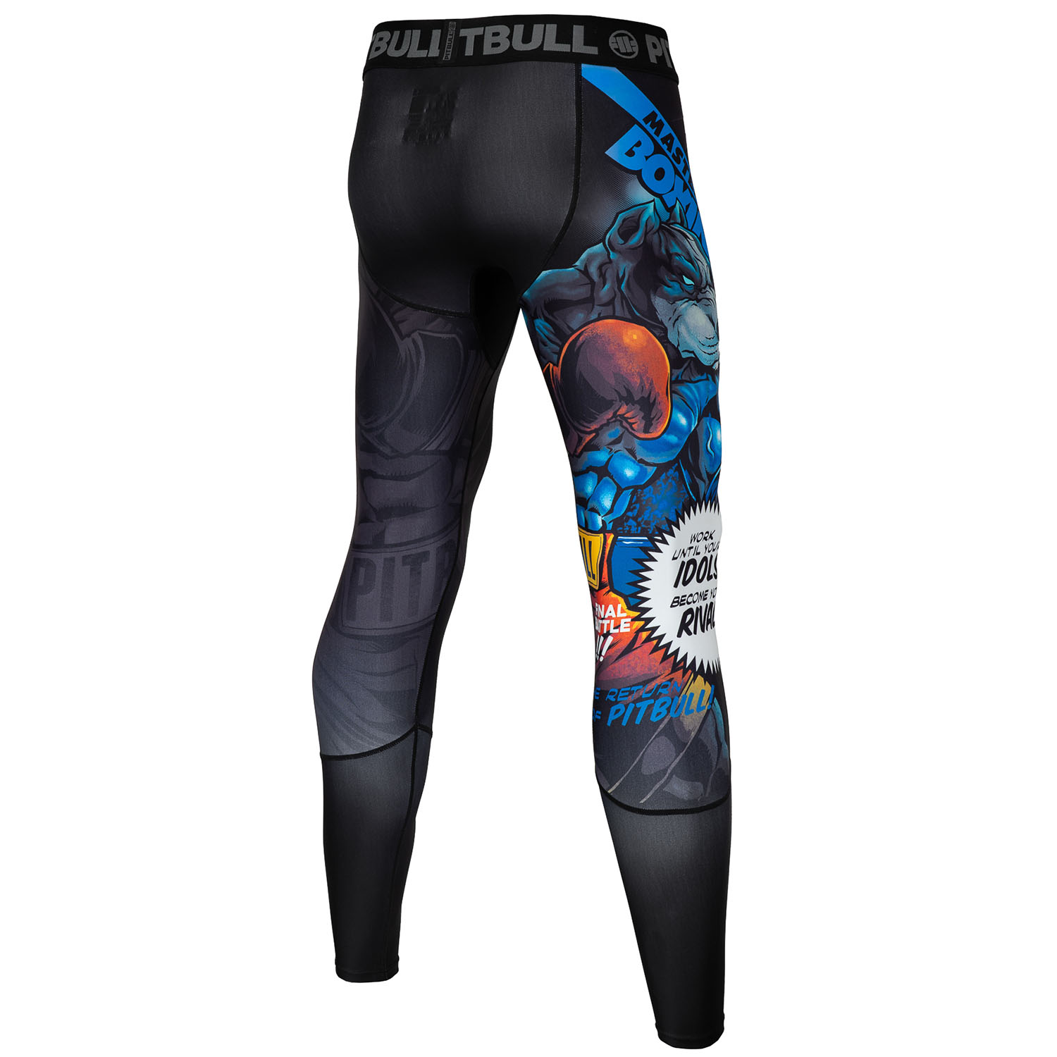 Pit Bull West Coast Compression Pants, Masters Of Boxing, schwarz, S