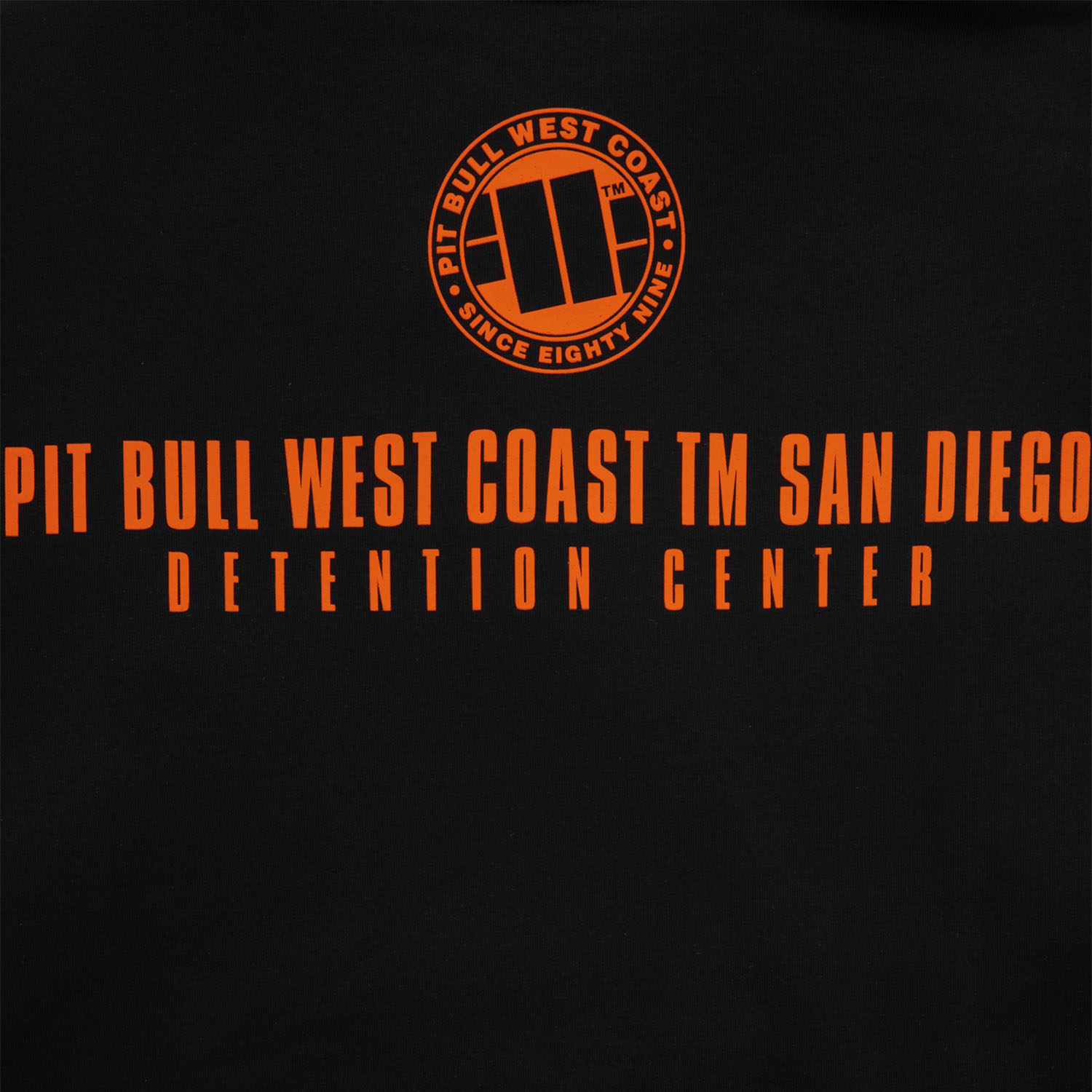 Pit Bull West Coast Hoody, Orange Dog, schwarz, S