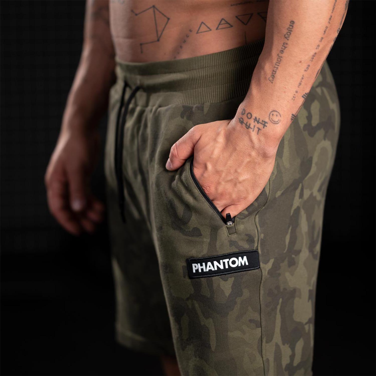 Phantom Athletics Fitness Shorts, Radar, camo-olive, S