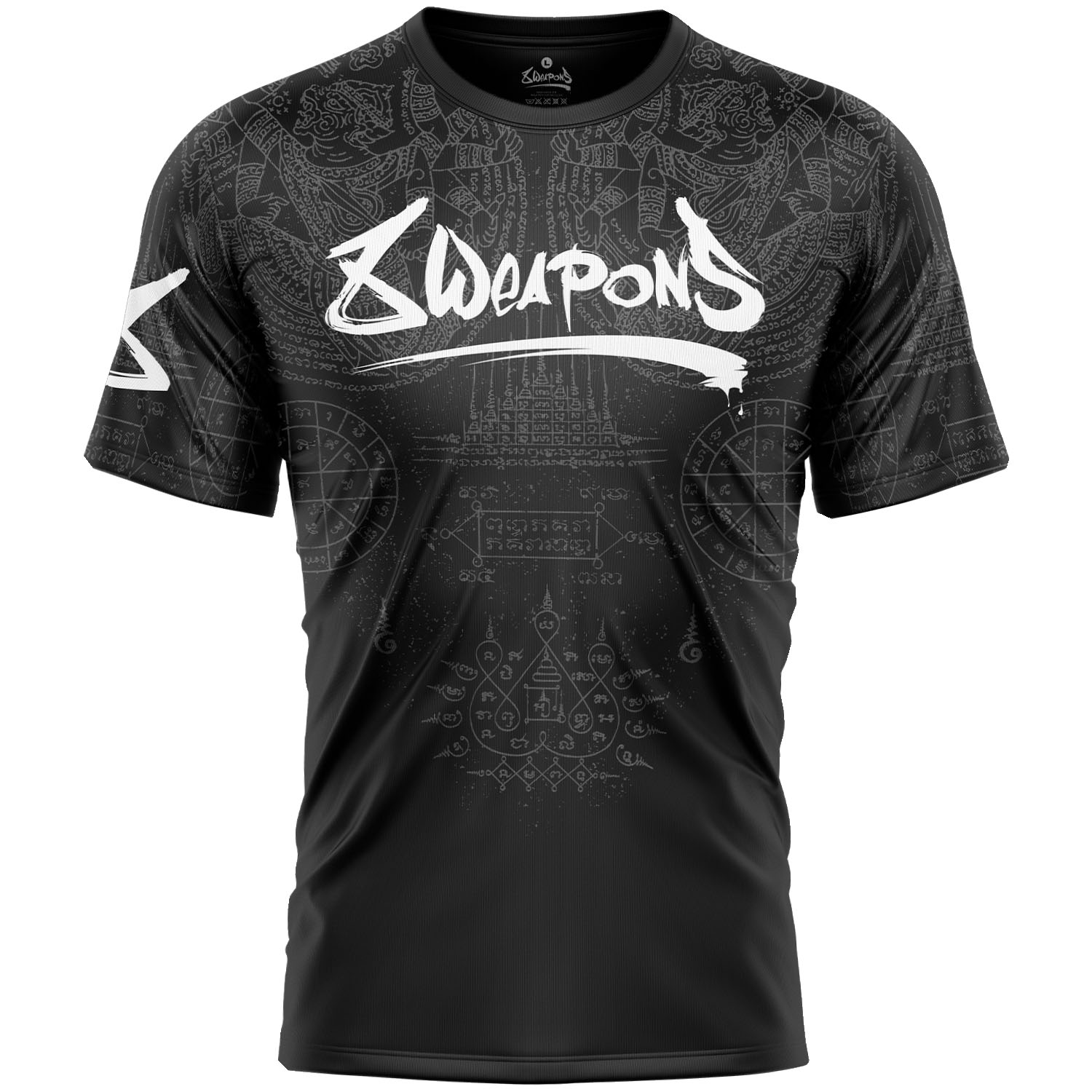 8 WEAPONS Functional T-Shirt, Hanuman Yant, black-grey, XL