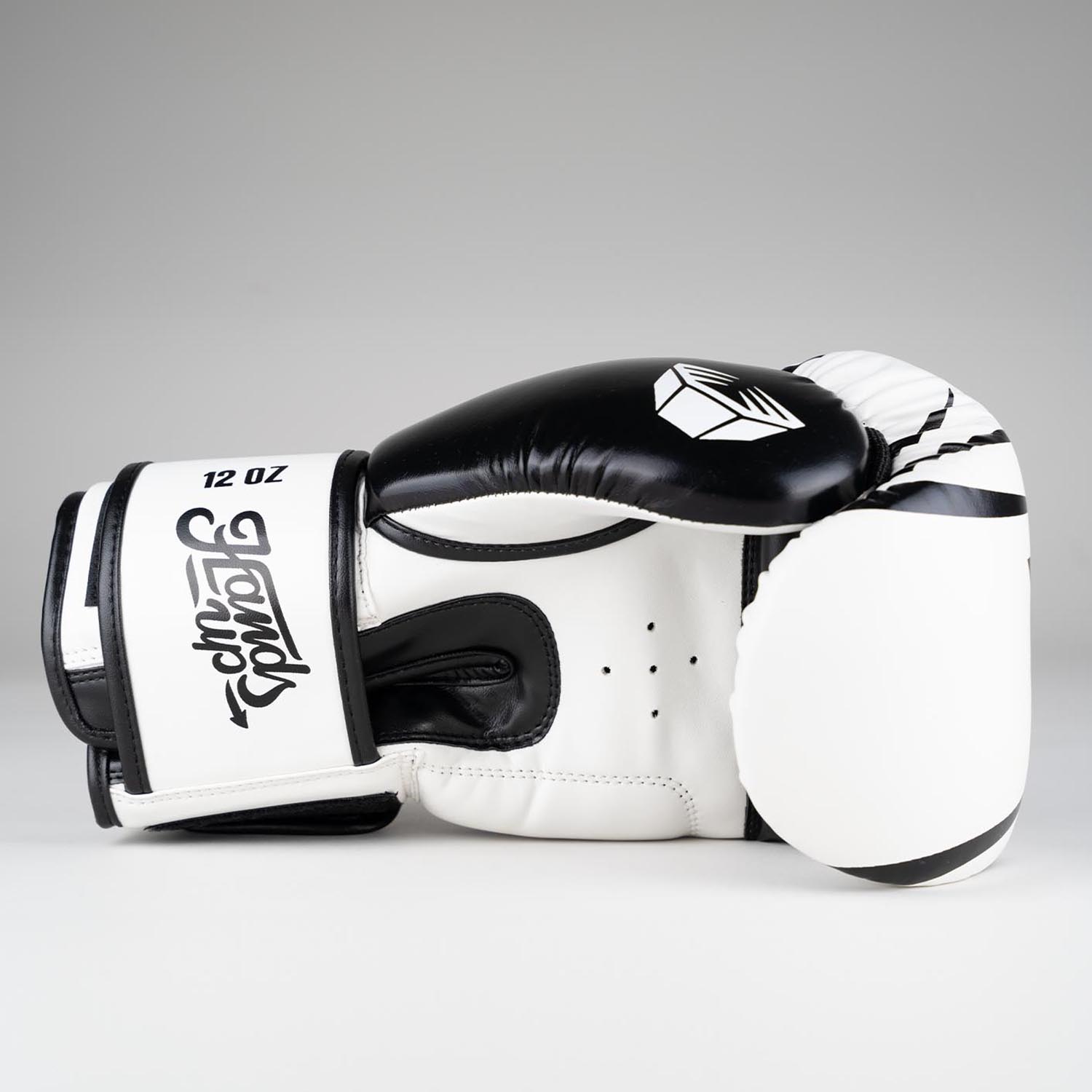 RINGLIFE Boxhandschuhe, No.1 weiß-schwarz 12 Oz