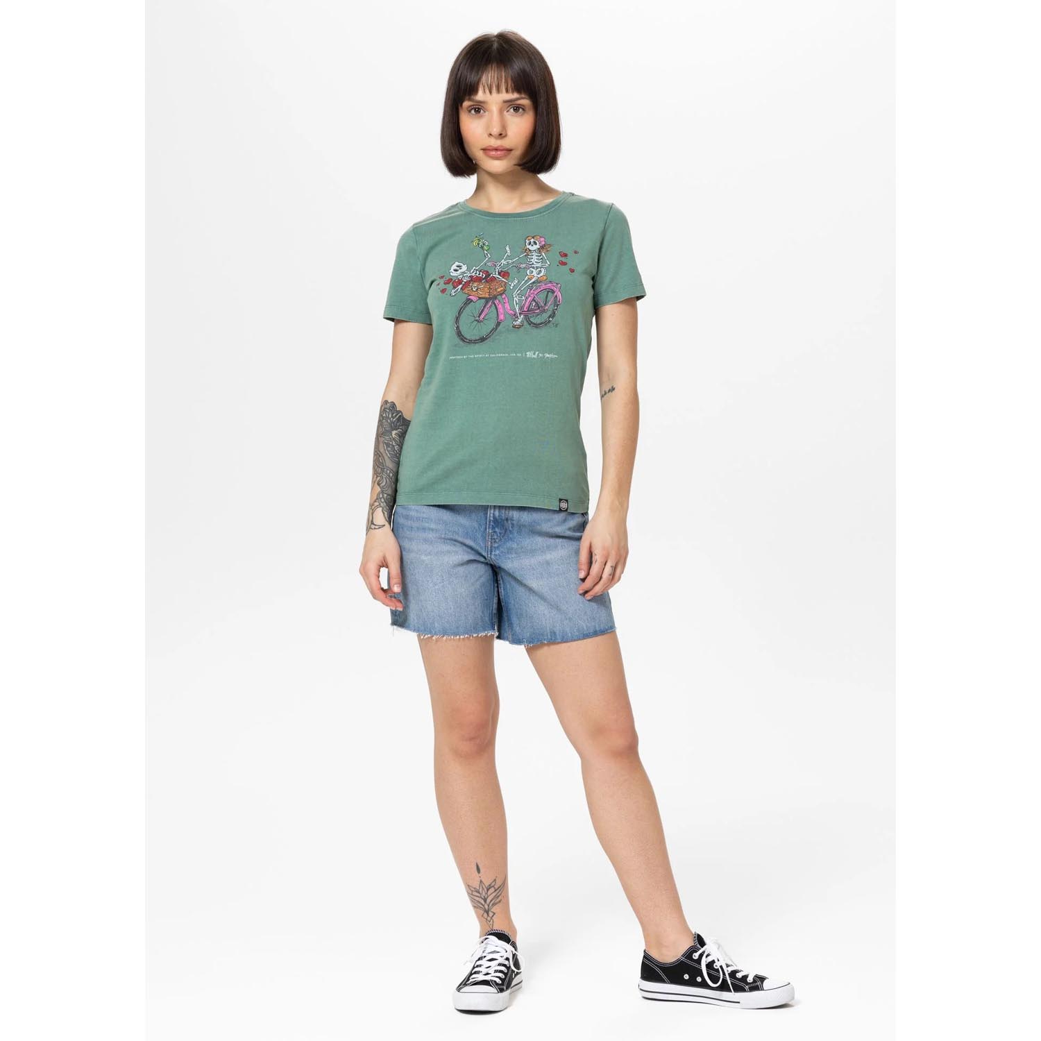 Pit Bull West Coast T-Shirt, Woman, Washed CruisinAndBoozin, green, XL