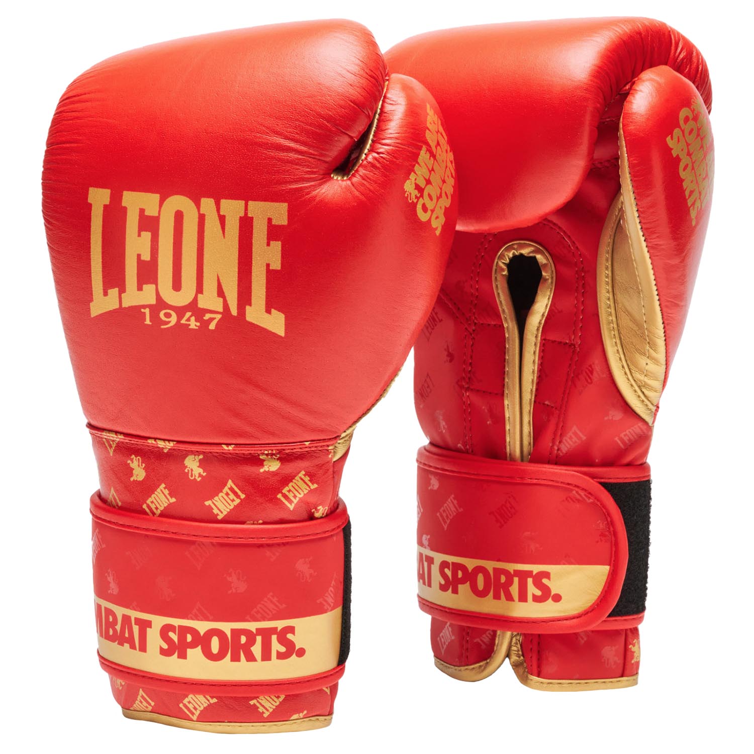 LEONE Boxing Gloves, DNA, GN220, red-gold 10 Oz