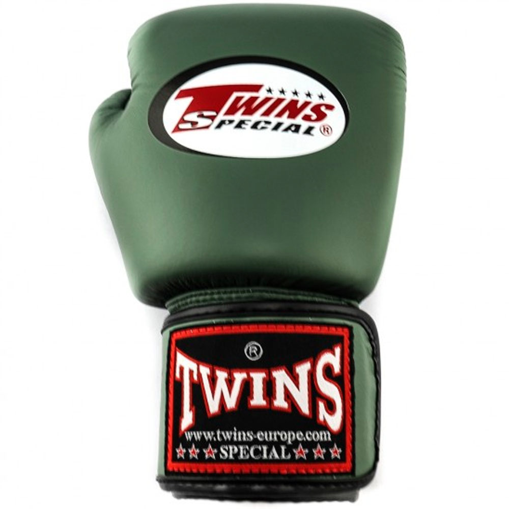 TWINS Special Boxing Gloves, Leather BGVL-3, military, 12 Oz