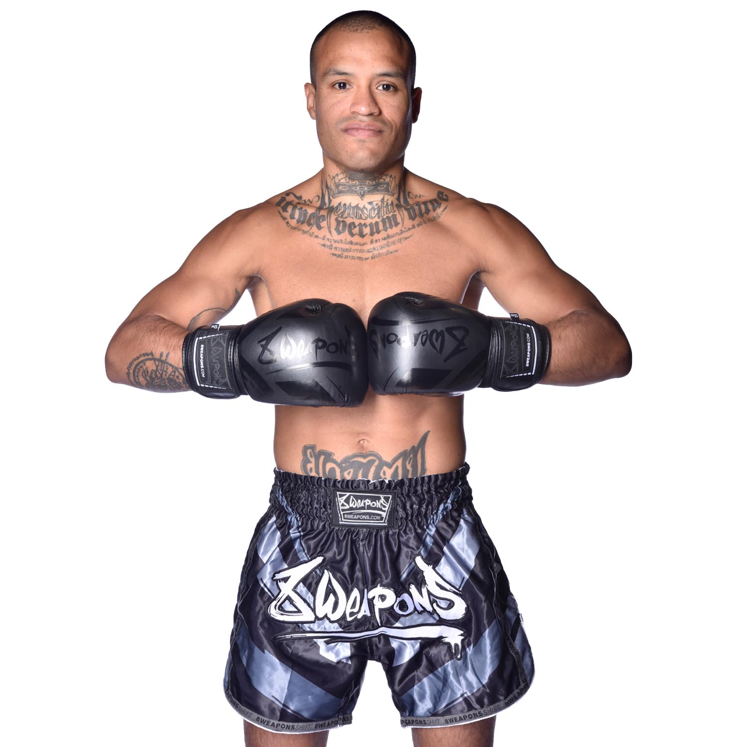 8 WEAPONS Boxing Gloves, Shift, black-matt, 16 Oz